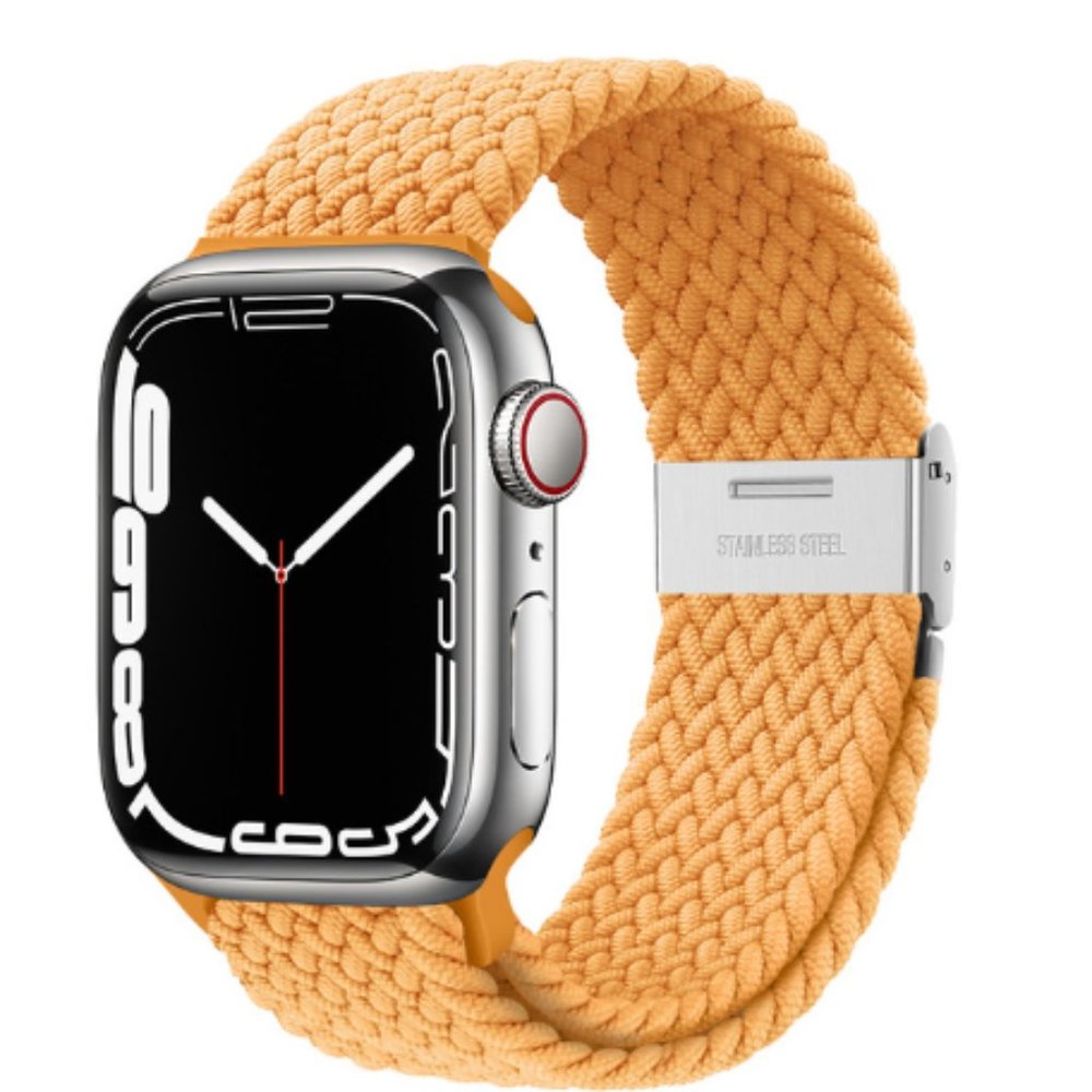 NEW Adjustable Orange Braided Solo Loop For Apple Watch
